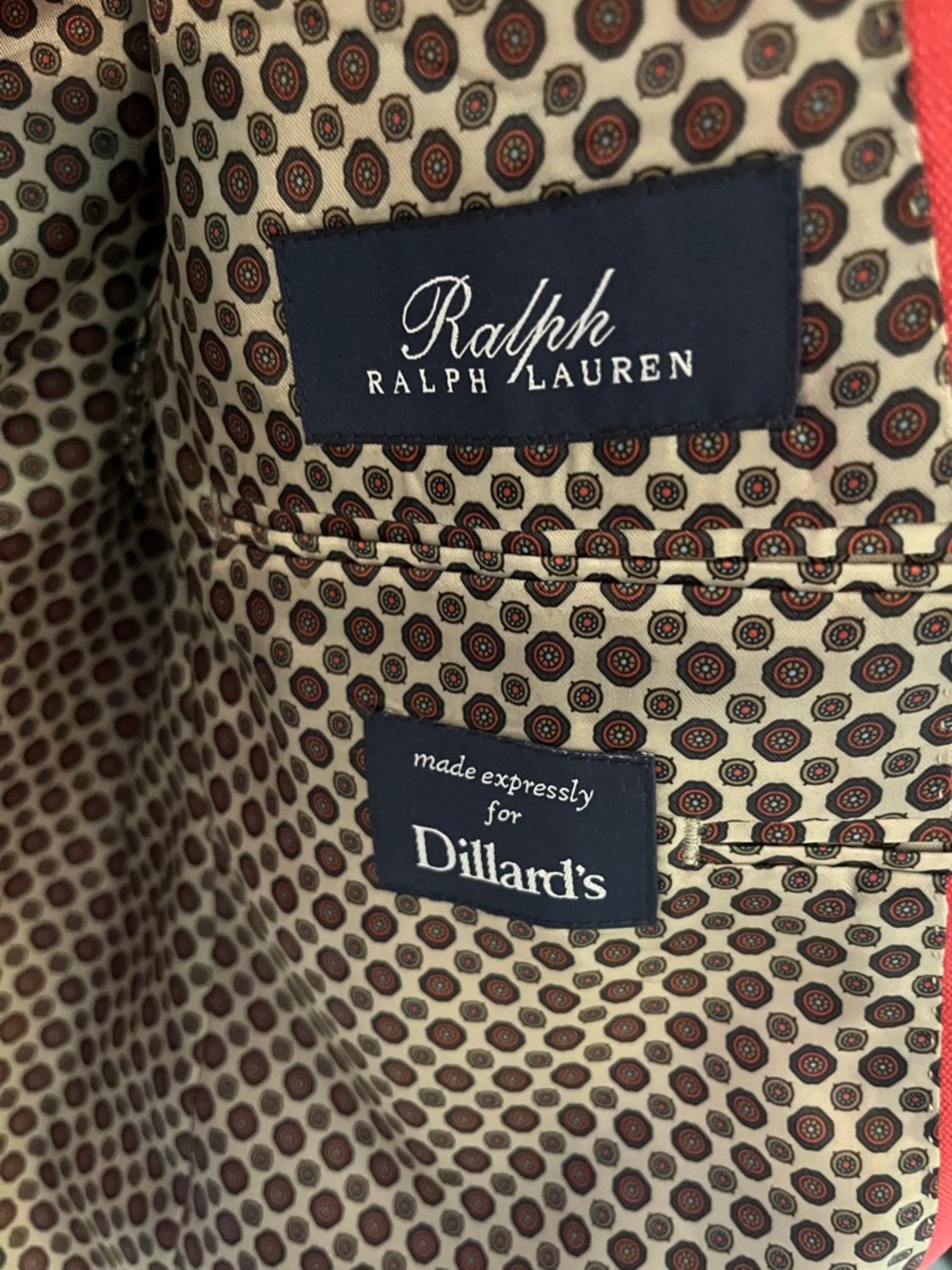 Ralph Lauren Blue Label Red Linen Sport Coat - Single-Breasted Blazer - Picture 4 of 9